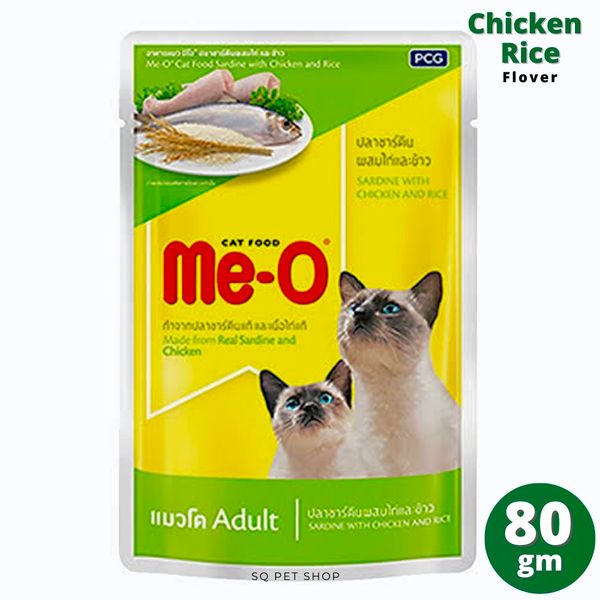 Me-O Adult Pouch Chicken Rice Flover 80gm