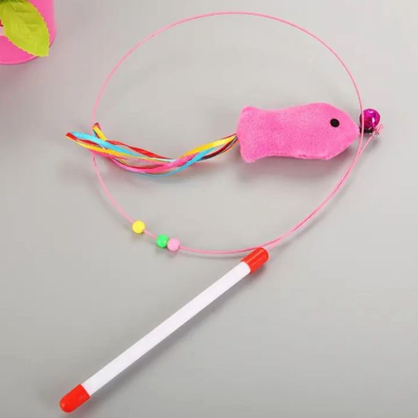 Plastic Stick Teaser Toy With Fish