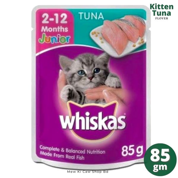 Whiskas Kitten Pouch Tuna Flover 85gm