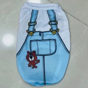 Summer Bear Print Sky Pet Dress